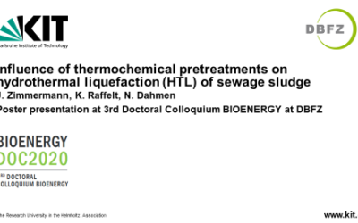 KIT presented a poster at the 3rd Doctoral Colloquium BIOENERGY on 18 September 2020