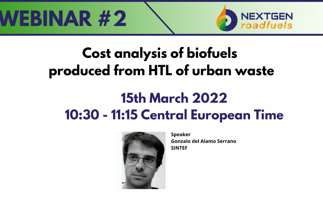 NGRF Webinar #2 – Cost analysis of biofuels produced from HTL of urban waste
